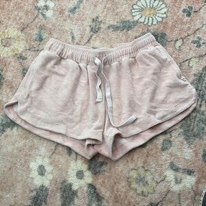 Cozy Pink Terry Cloth Shorts
